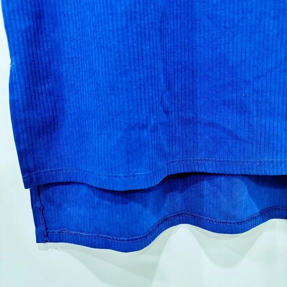 THE DROP Navy Amelia ribbed dress | Fitted midi summer dress | Medium * - Picture 9 of 9